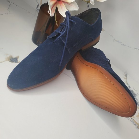 Blue Suede Oxfords - Picture 3 of 14